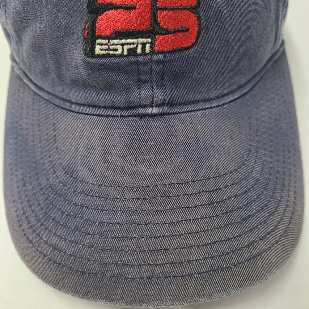 Vintage Nike Hat Strapback Blue Red ESPN 25th Anniversary Bud Light Distressed